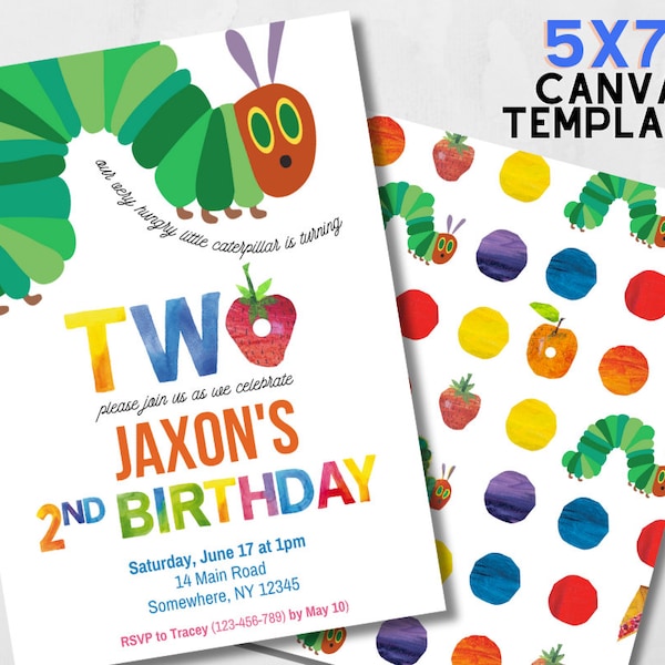Hungry Caterpillar Invitation Etsy Australia