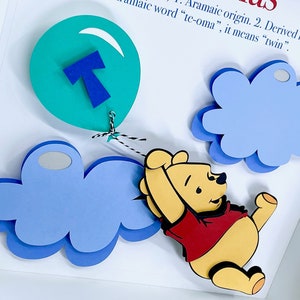 Adorable Winnie the Pooh Baby Name Sign, Modern Pooh Bear Nursery Decor, Personalized Sign, Meaningful Shower Gift, Baby Name Gift