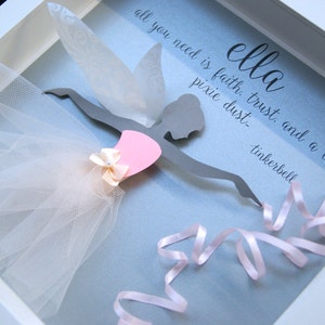 Personalisiertes Babynamengeschenk, neues Babynamenschild, Babymädchengeschenk, Babymädchen-Duschegeschenk, modernes Kinderzimmerdekor, Fee, Baby-Fee
