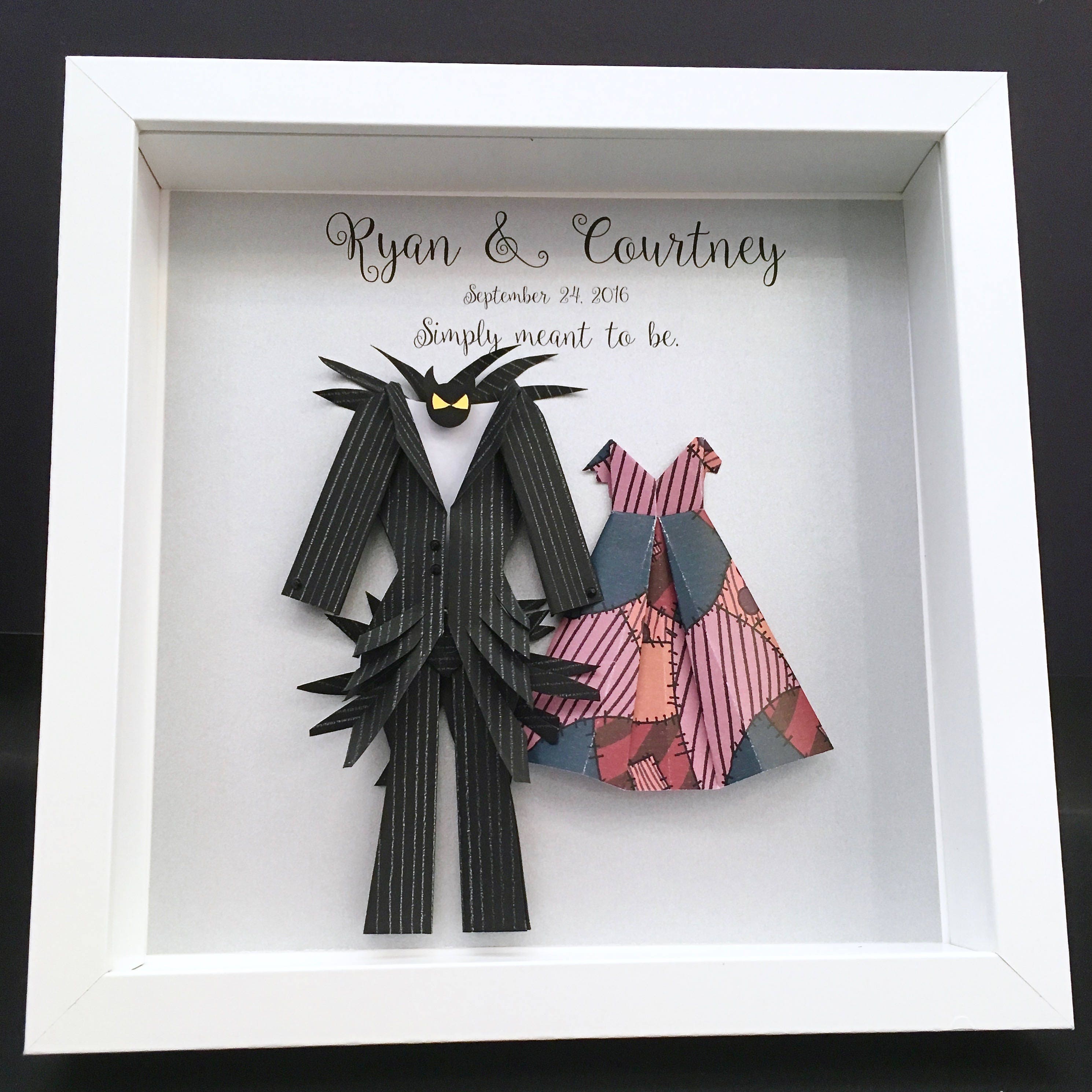 Nightmare Before Christmas Jack and Sally Wedding Gift Etsy