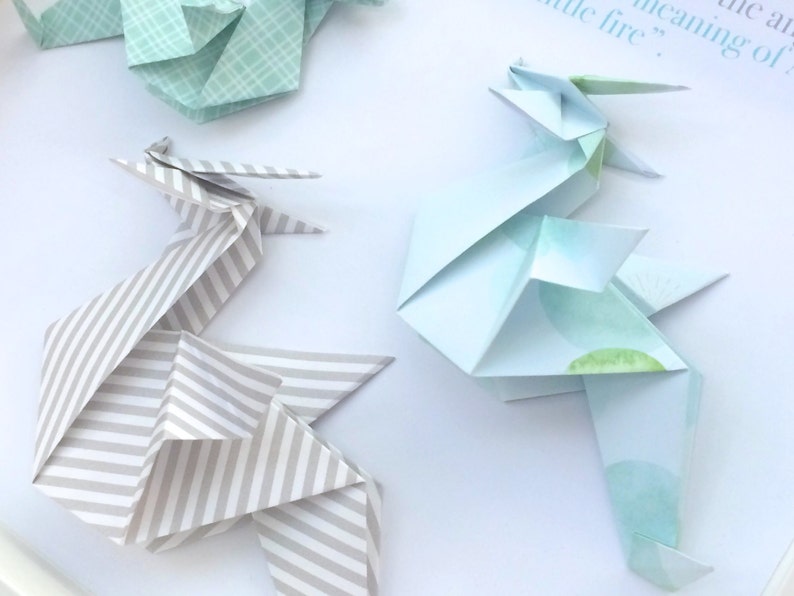 Personalized Name Origin and Meaning Paper Origami Dragon Etsy