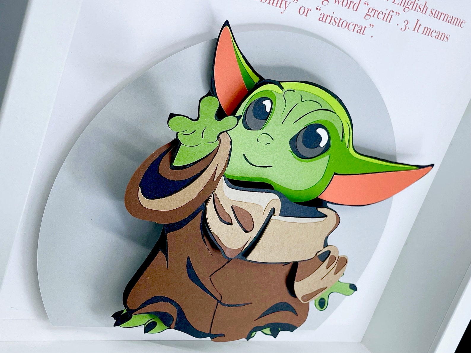 Personalized Baby Yoda Name Frame, Star Wars Mandolarian Nursery Decor ...