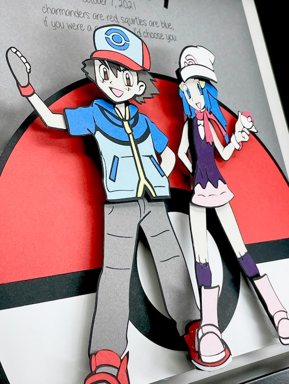 Personalized Pokemon Ash Ketchum Hikari Wedding Gift Paper Etsy Australia
