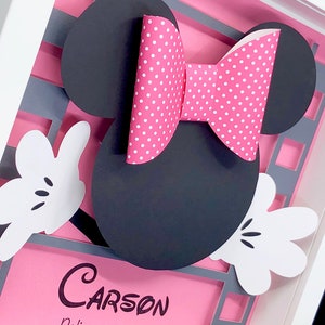 Personalized Minnie Mouse Nursery Name Art Baby Girl Minnie - Etsy