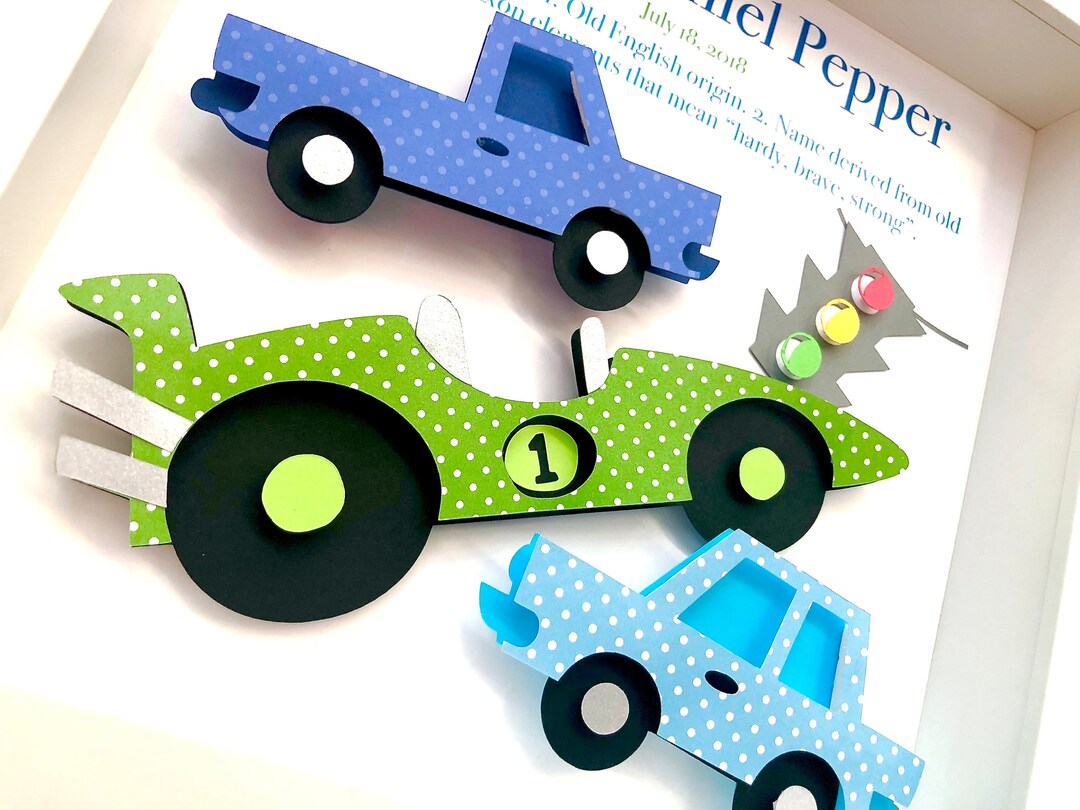 Race Car Baby Name Sign - Custom Racing Nursery Decor - Unique Baby Boy ...