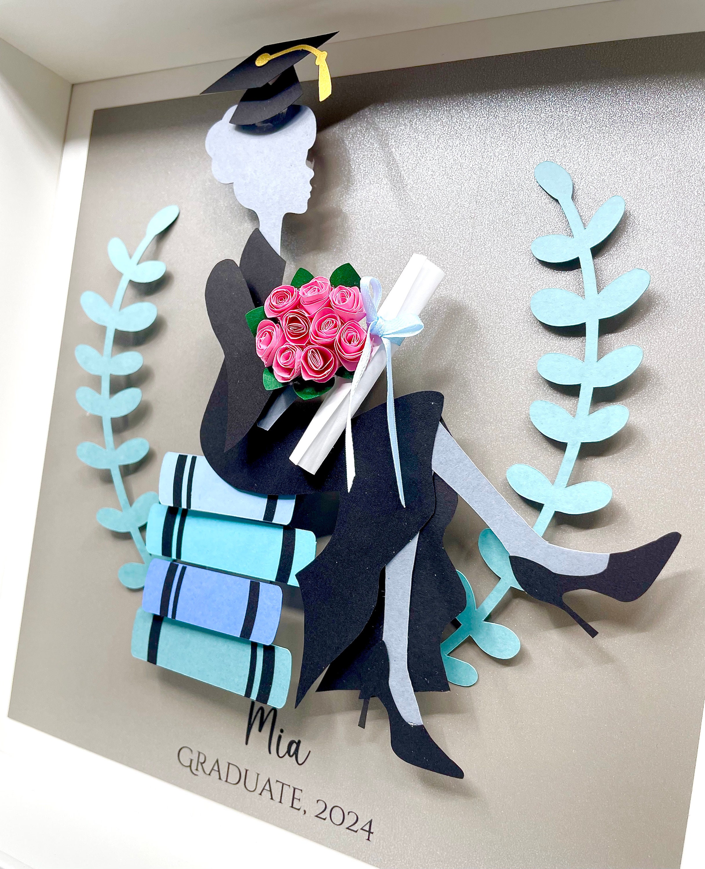 Personalized Graduation Gift, Custom Frame With Paper Convocation Gown ...