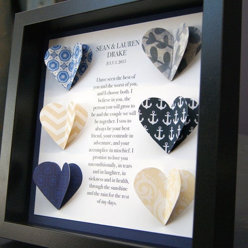 Personalized First Anniversary Gift Paper Anniversary Gift Etsy