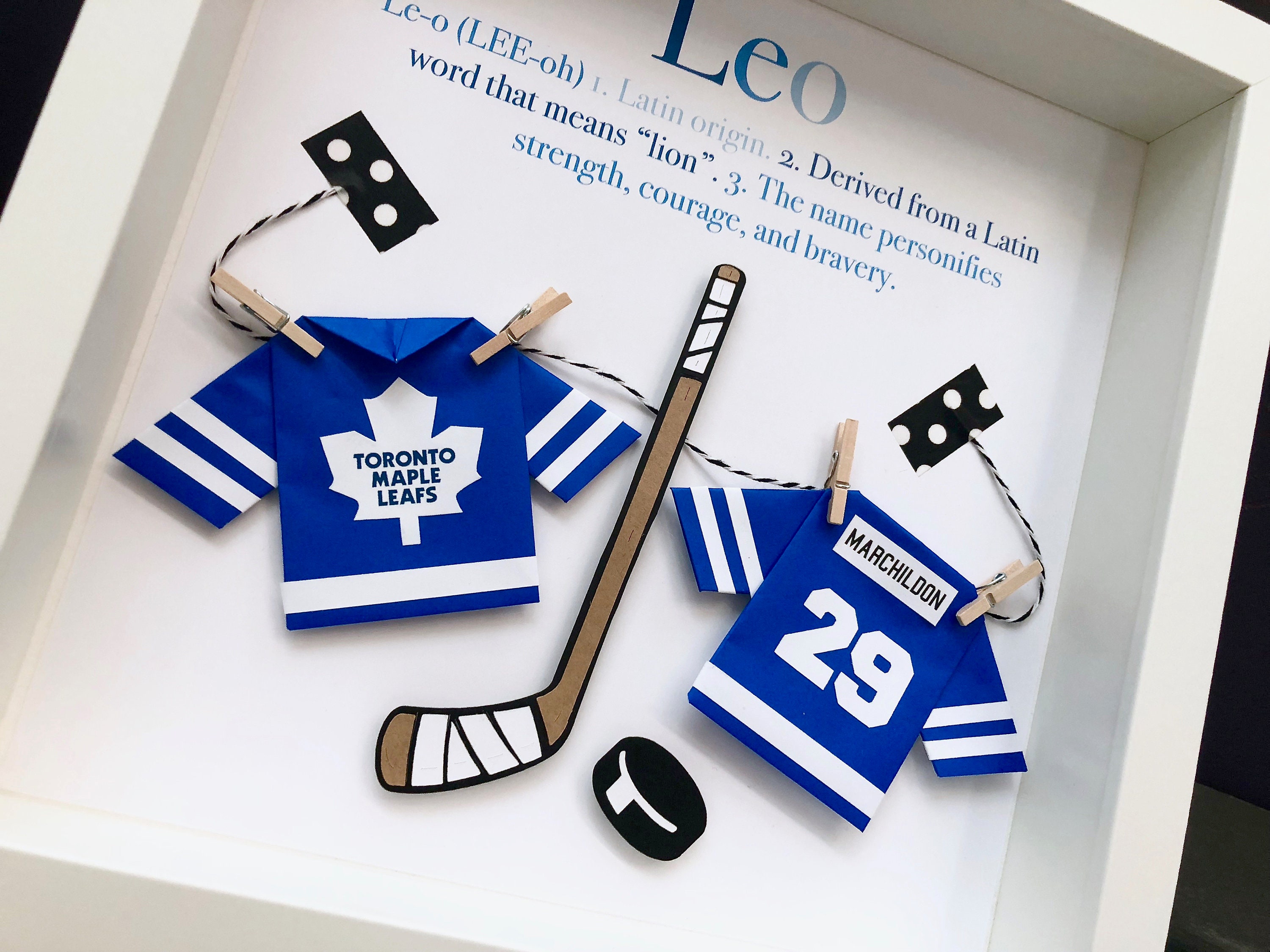 Personalized Baby Name Frame Hockey NHL Toronto Maple Leafs 