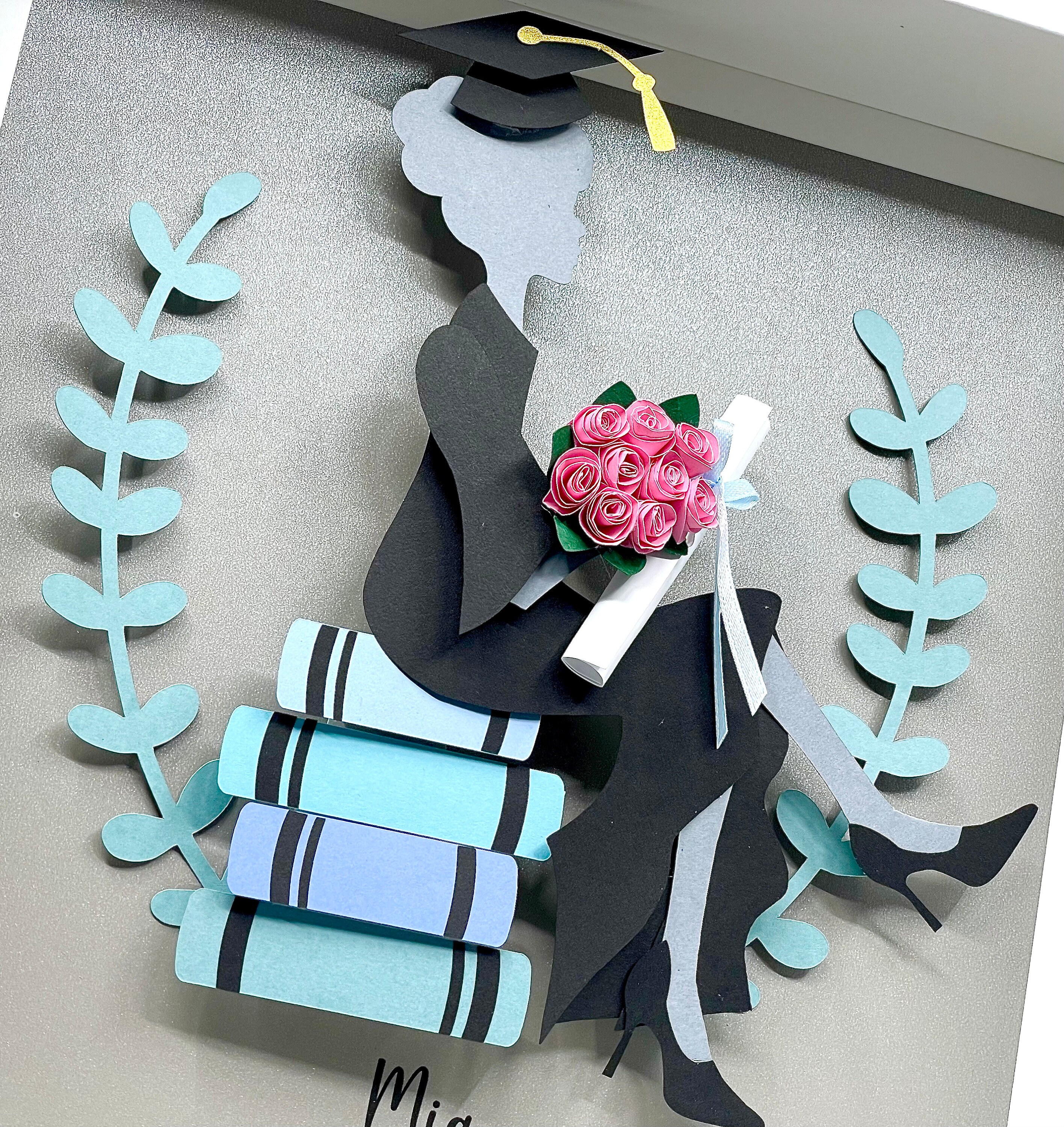 Personalized Graduation Gift, Custom Frame With Paper Convocation Gown ...