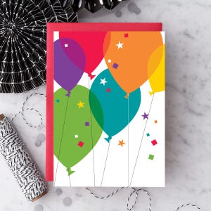 Birthday Balloons Greeting Card