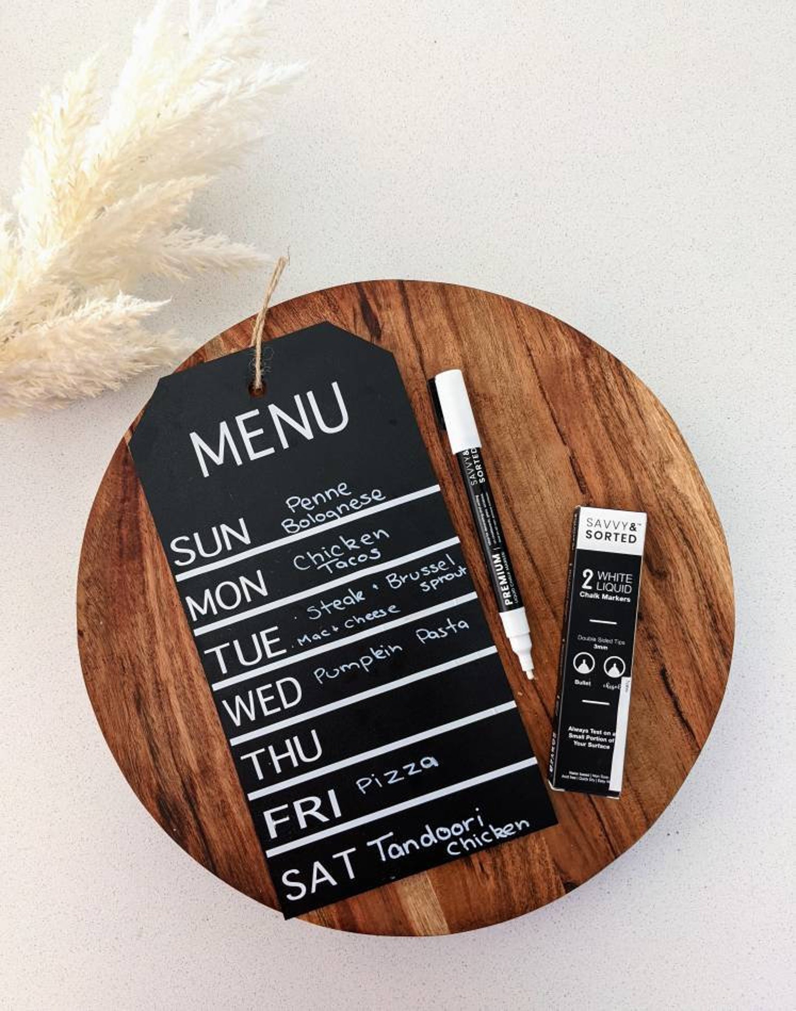 Weekly meal menu planner chalkboard etsy