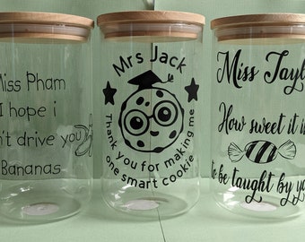 Large Personalised Teachers Gift | Cookie | Lollie Jars | End of Year Gifts | Teacher Appreciation