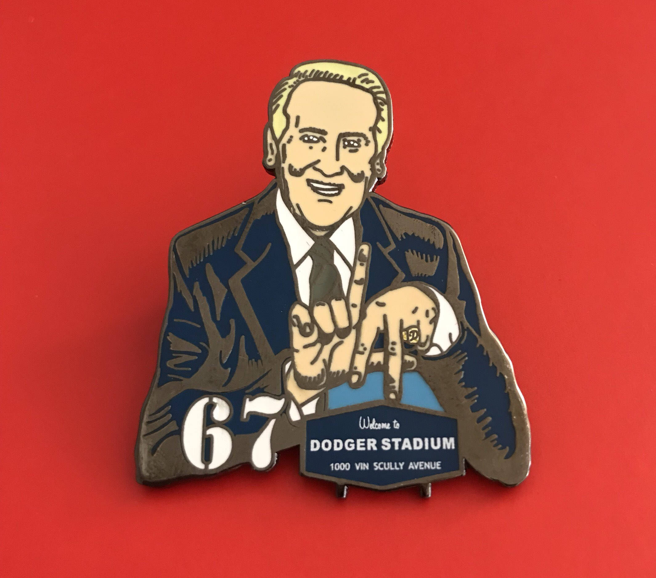 Vin Scully Enamel Pin