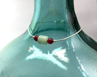 Silver bracelets with naturals stones.
