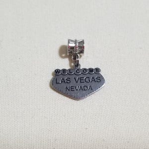 Las Vegas charm for european bracelet, Las Vegas bracelet charm, state charm, Las Vegas charm, Las Vegas, cute bracelet charm, charm, (c119)