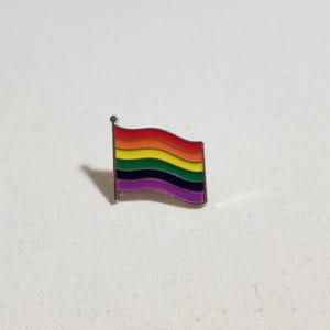 Pride lapel pin, Pride pin, Pride flag pin,  Lgbtq Pride pin, Lgbtq pin, lapel pin, Lgbtq, Pride flag, multi-color flag lapel pin, pin (L50)