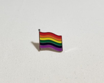 Pride lapel pin, Pride pin, Pride flag pin,  Lgbtq Pride pin, Lgbtq pin, lapel pin, Lgbtq, Pride flag, multi-color flag lapel pin, pin (L50)