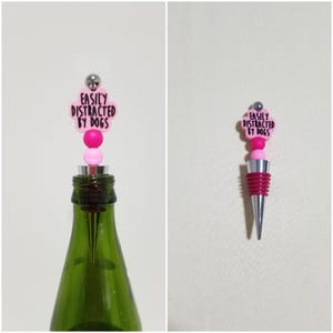 dog wine bottle stopper, cute wine bottle stopper, cowgirl wine bottle stopper, housewarming gift, bar accessories, home decor, wine, (WB08)