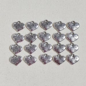 bulk aunt of bride charms, DIY charms, DIY bride charms, wholesale charms, wedding charms, DIY bracelet charms, cute necklace charms, (cs16)