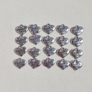 bulk sister of bride charms, DIY charms, DIY bride charms, wholesale charms, cute wedding charms, DIY bracelet charms, necklace charms,(cs10