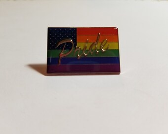 Pride lapel pin, Pride pin, Pride flag pin,  Lgbtq Pride pin, Lgbtq pin, lapel pin, Lgbtq, Pride flag, multi-color flag lapel pin, pin (L2)