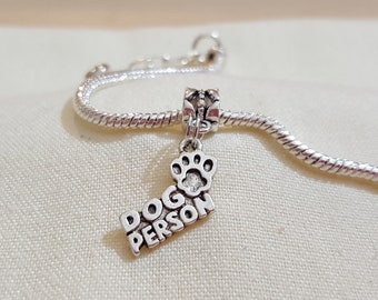 dog bracelet charm, dog charm for european bracelet, european bracelet charm, dog charm, cute charm, cute dog charm, dog lover charm  (c100)