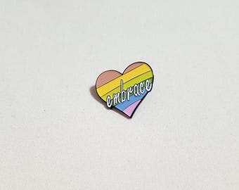 Pride lapel pin, Pride pin, Pride flag pin,  Lgbtq Pride pin, Lgbtq pin, lapel pin, Lgbtq, Pride flag, multi-color flag lapel pin, pin (L67)