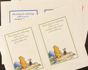 DIY -  Winnie The Pooh Thank You Card Template