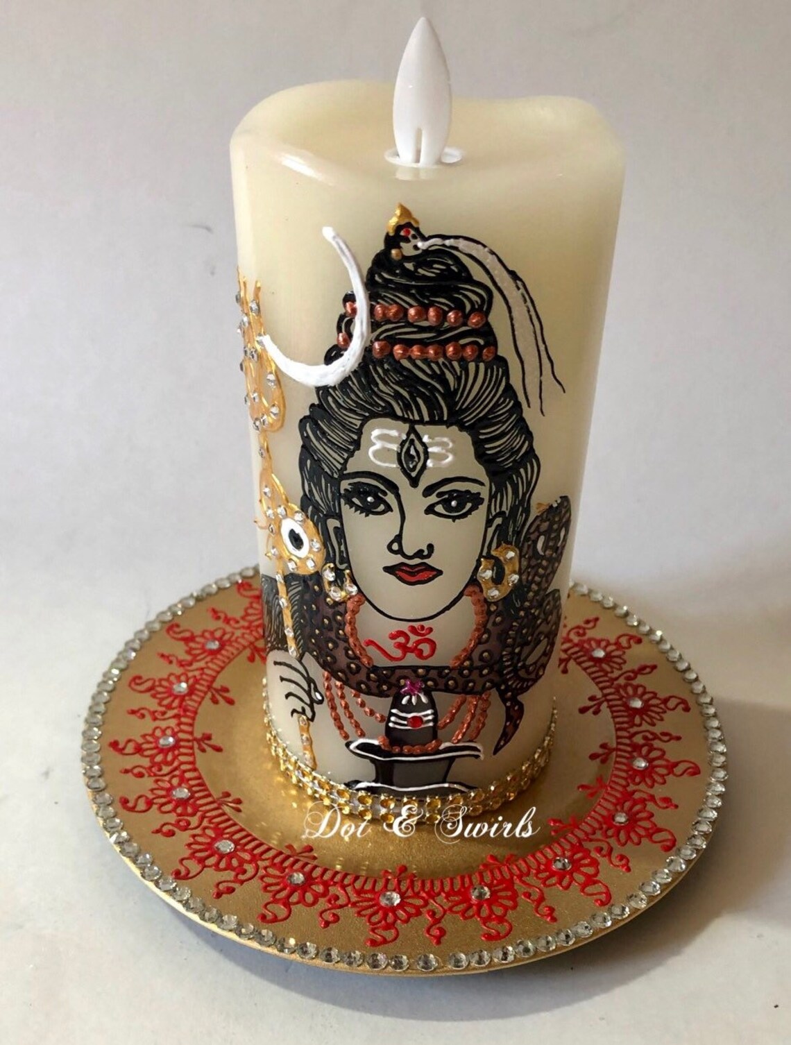 3x6led Flameless Lord Shiva Candle/shiv Etsy