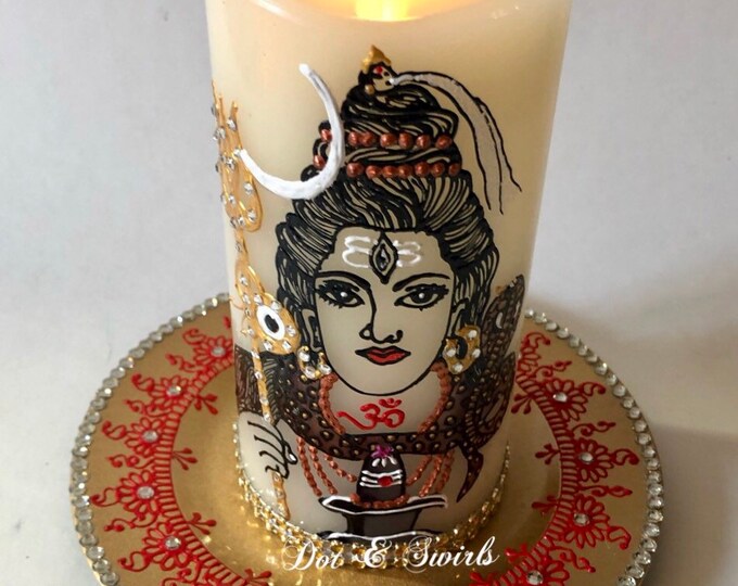 3x6led Flameless Lord Shiva Candle/shiv Etsy