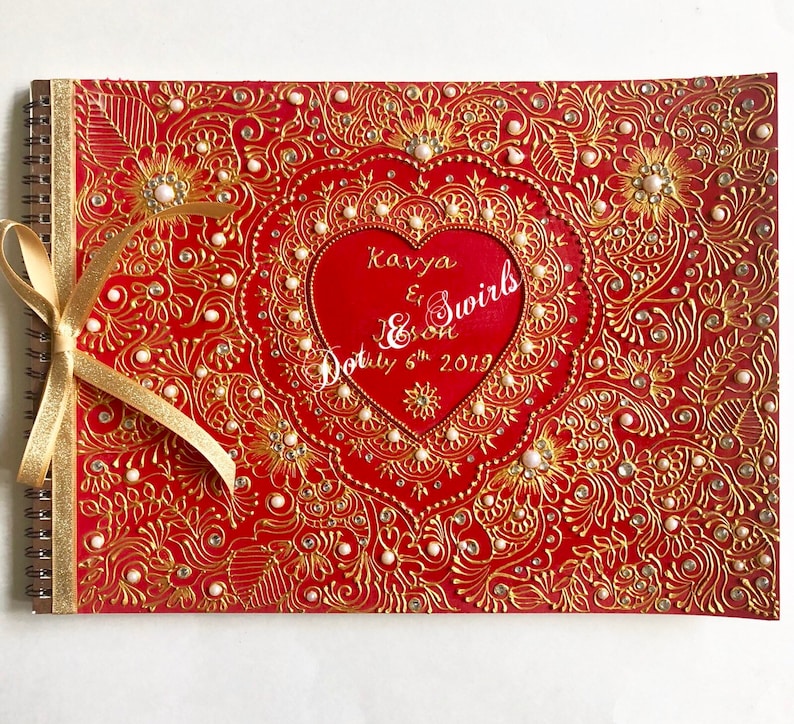 Personalized wedding guest book/ guest book/indian wedding/ Etsy