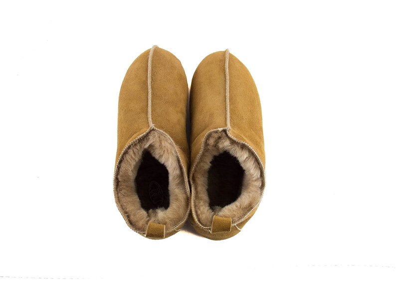 Leather Sole Women's Sheepskin Slippers 100 Leather Fur Etsy