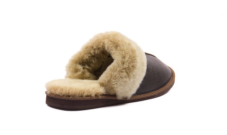 Men's leather sheepskin slippers Really elegant and classic High quality handmade in EU image 7