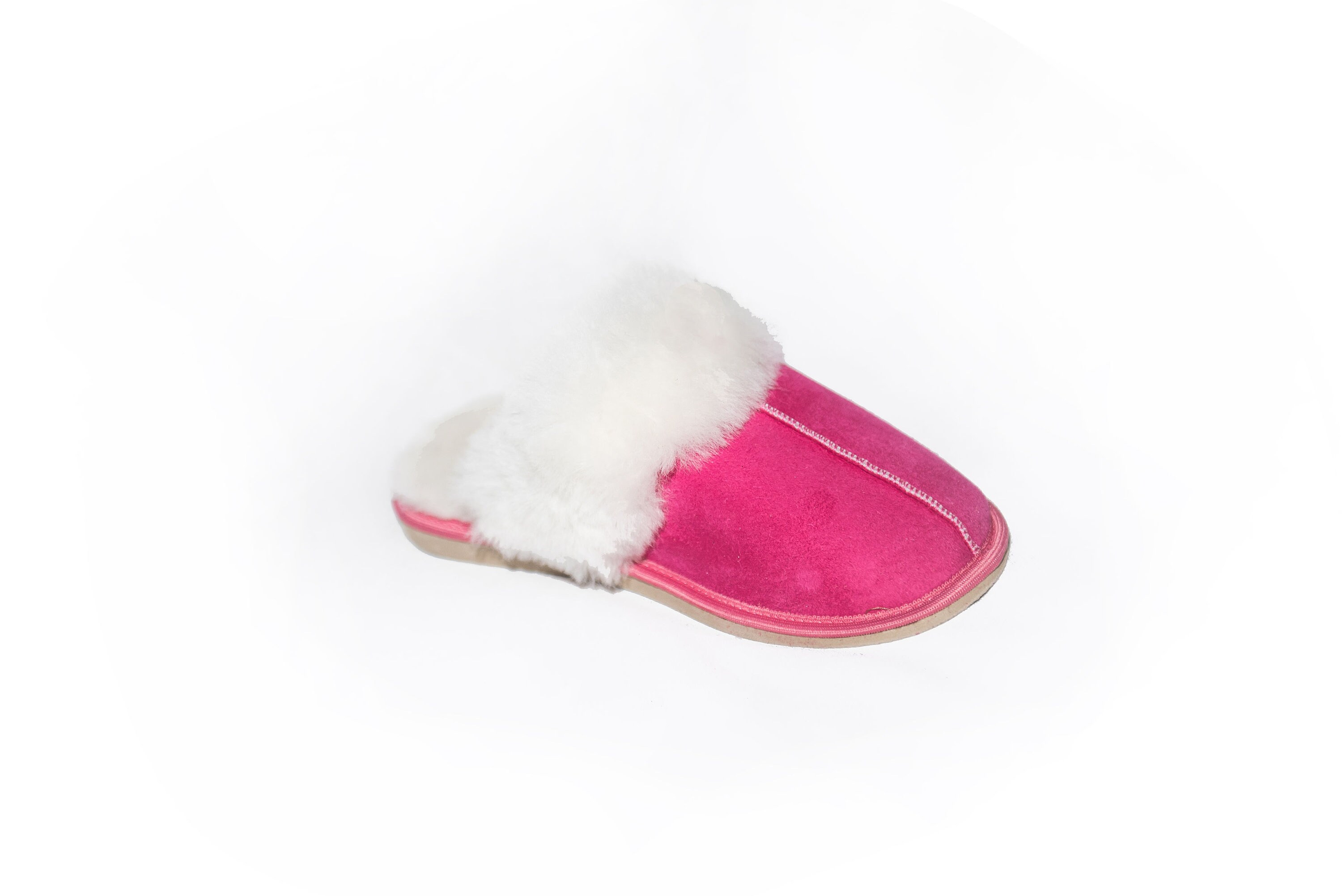 just sheepskin pink slippers