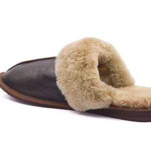 Men's leather sheepskin slippers! Really elegant and classic ! High quality handmade in EU