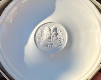 KPM Berlin Porcelain Ashtray: Böttger Relief, GDR Era