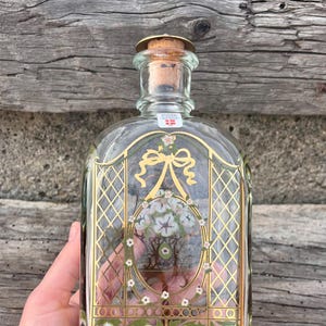 Holmegaard Collectable Vintage Glass Bottle with Christmas Motives - Denmark 1993