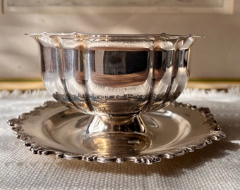 Nordic Elegance: Vintage Swedish Silver-Plated Bowl Prima Ns