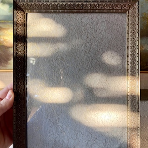 Vintage Brass Photo Frame by Ingrid | Ornate Picture Frame 26.5x20.5 cm | Art Deco Style | Gold Metal Display Frame | Elegant Tabletop Decor