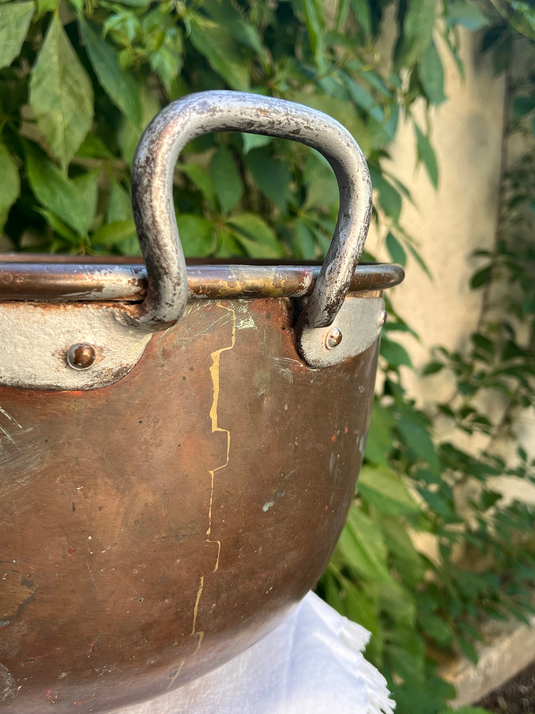 Vintage Handmade Copper Pot With Handles – Late 19th to