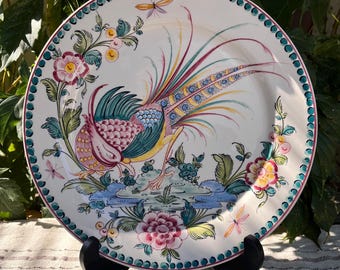 ポルトガル　皿５枚セット VICORZETE AGUEDA Vintage Vicorzette Agueda Portuguese Ceramic Hand Painted Pink