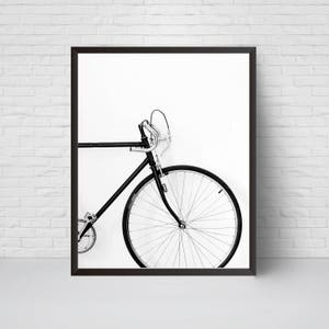 Bicycle Print, Cycling poster, bike print, Wall art Printable, Office Home Room Decor, Black White, Minimalistic wall art, photo art
