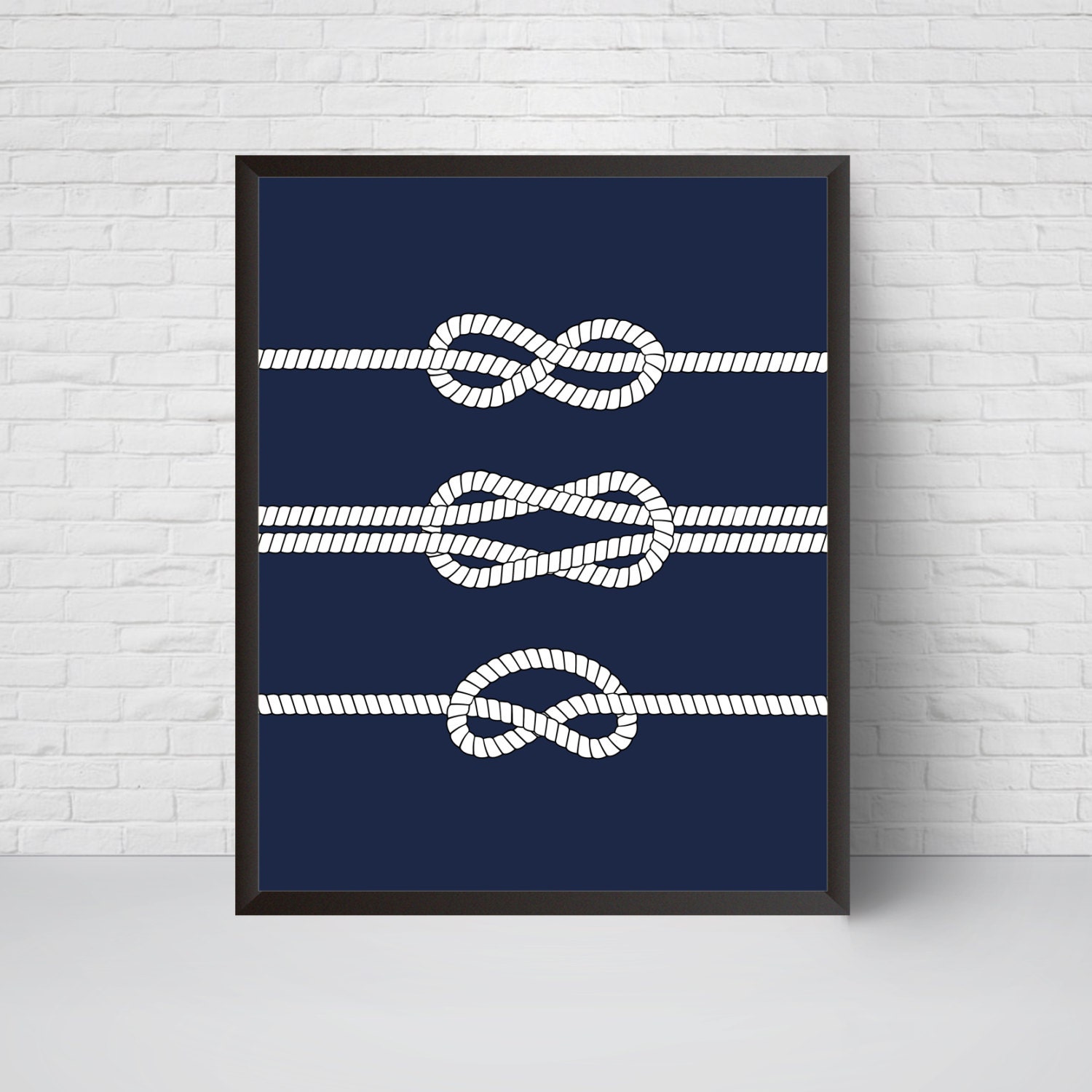 Nautical Rope Knots Wall Art Print, Nautical Knots, Nursery Wall Decor,  Navy Blue Prinatable Art, Modern Decor, Printable Art Poster -  Canada
