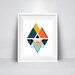 Geometric Mountain Wall Art Print Printable Art Mid Century - Etsy