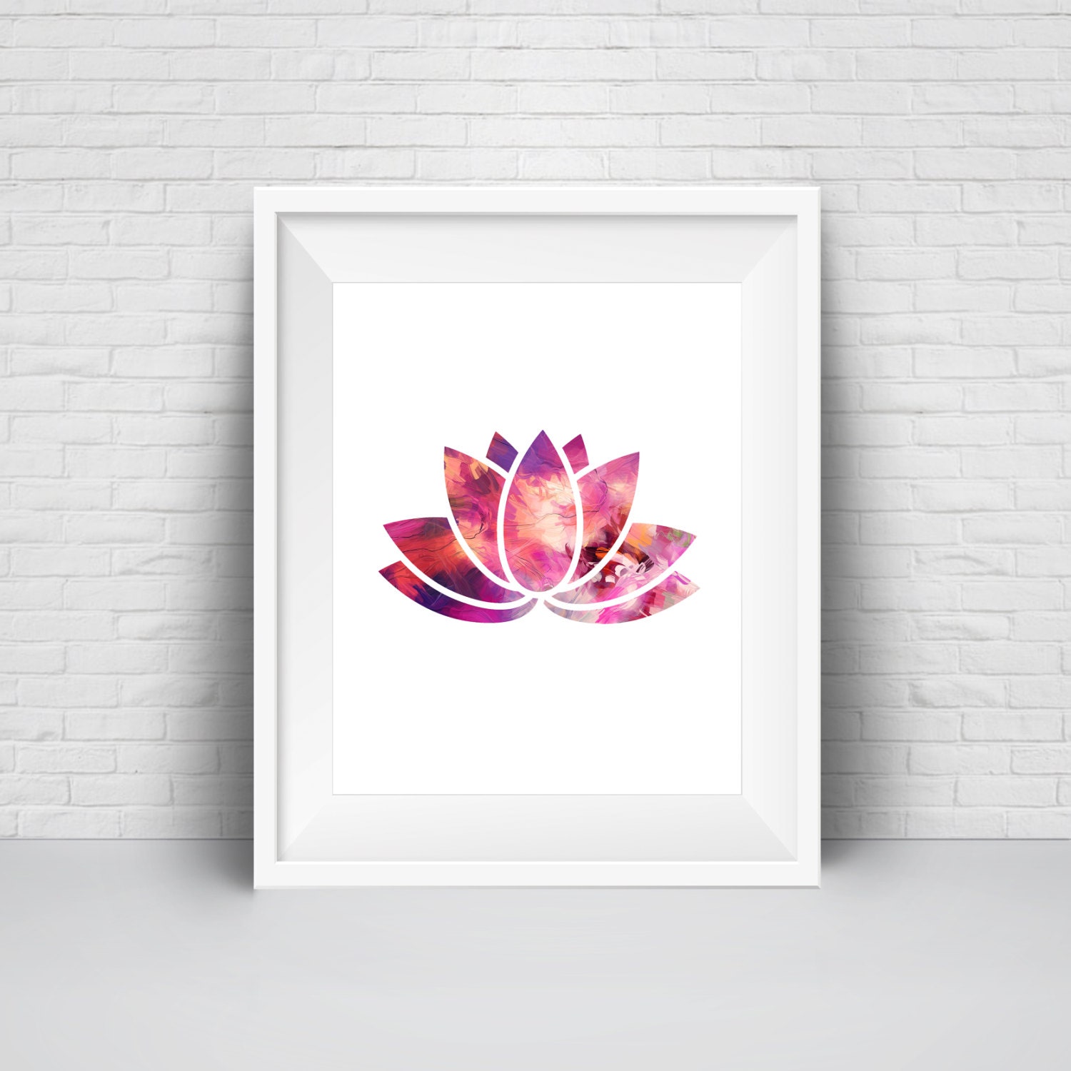 Lotus Flower Wall Art Print Printable Lotus Instant - Etsy