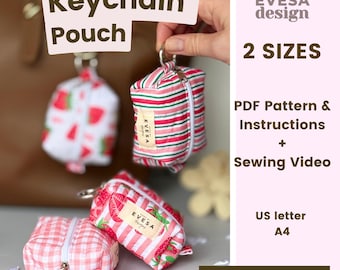 Quilted Earbuds Pouch PDF (3 sizes) Sewing Pattern + Video