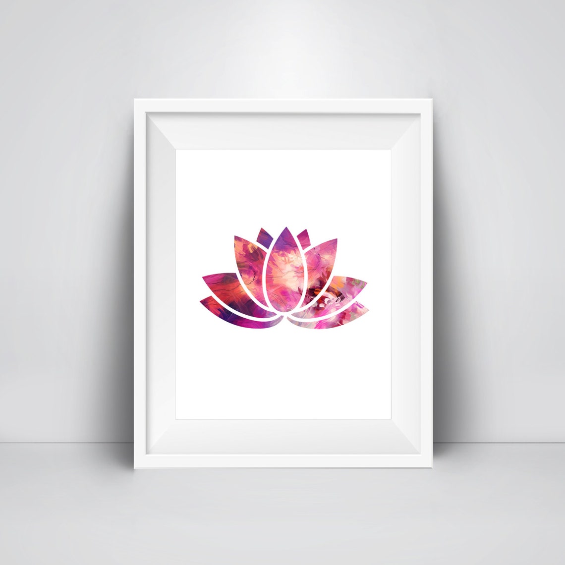 Lotus Flower Wall Art Print Printable Lotus Instant - Etsy