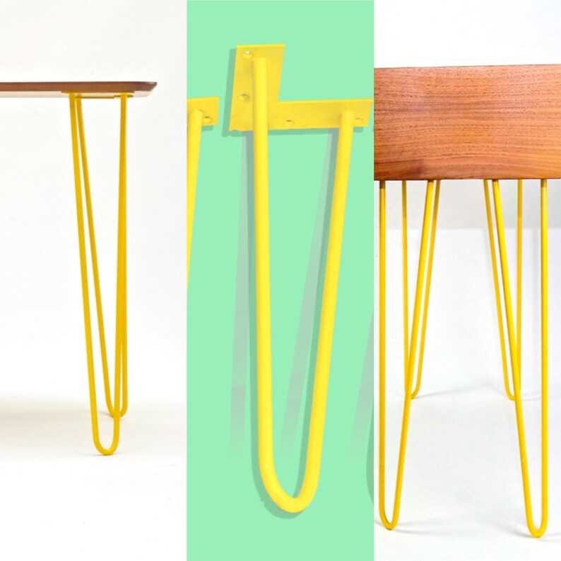 Sets of 4 Hairpin Legs Solid Metal 3 Rods Hairpin Legs Etsy UK