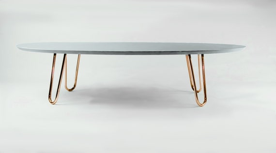 White and copper coffee table deals