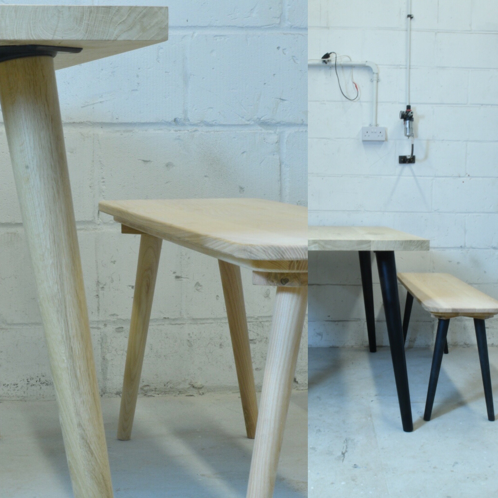 Sturdy Furniture Leg Robust Wooden Leg 70mm Top Diameter for Etsy